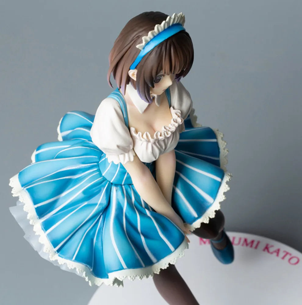 24CM Saekano How to Raise a Boring Girlfriend Anime Figure Maid Megumi Kato PVC Action Figure Model Statue Model Collection Toys