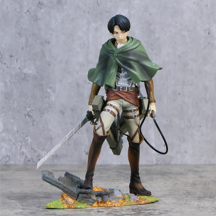 Attack On Titan Mikasa Ackerman Levi Figure Artfx J Ackerman Renewal Battle Damage Anime Model Toys Doll Christmas Gift Toy