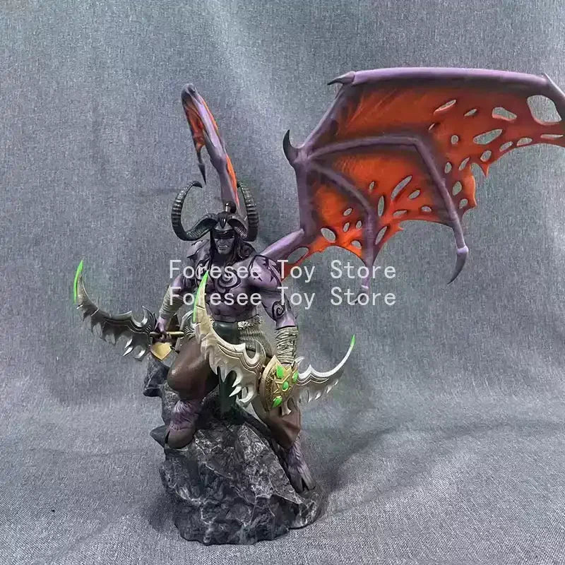 In Stock 35cm Illidan Stormrage Figure Warcraft  Anime Figures Collectible Desktop Ornament Decorations Best Gifts for Children