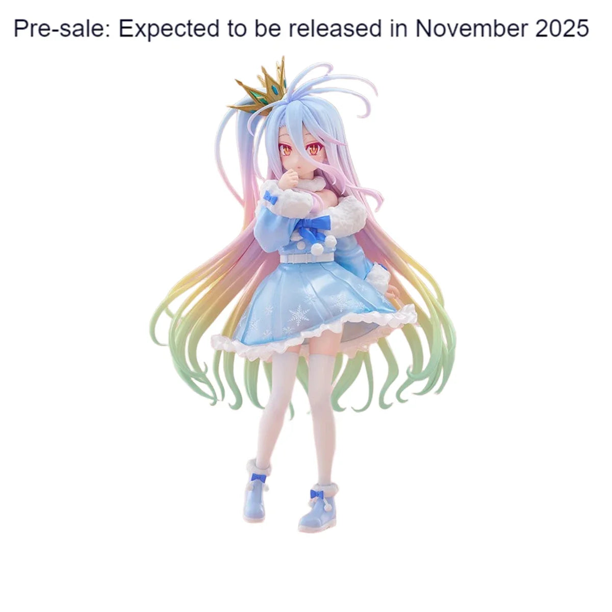 Original Genuine FuRyu Prepainted Tenitol No Game No Life Shiro/White Anime Figure Garage Kit Model Decoration Cute Kawaii Gift