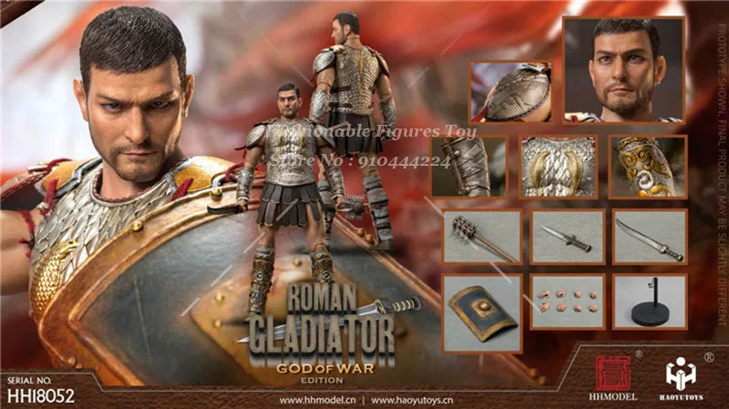 HHMODEL&HAOYUTOYS HH18052 1/6 ‌Imperial Legion Series Roman Gladiator God of War Edition 12Inch Full Set Action Figure Soldier