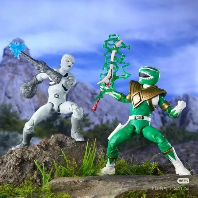 【In-stock】Hasbro Power Rangers Lightning   Fighting Green Ranger and Bodhi Soldier Double Set Animation Character   Model Toy