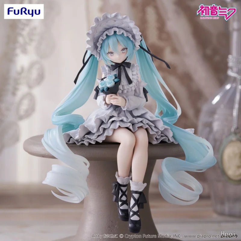 FuRyu Original 15Cm Noodle Stopper ヴィンテージドール Hatsune Miku Action Figure Toys For Kids Gift Collectible Model Ornaments