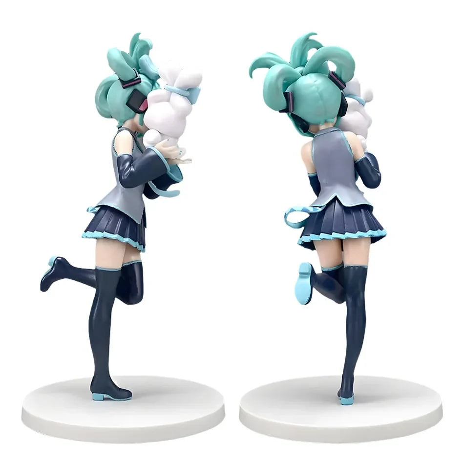 20CM Anime Hatsune Miku X Cinnamoroll Figure Anime Peripheral Collectible Models Decorative Decorations Children Kawaii Gift