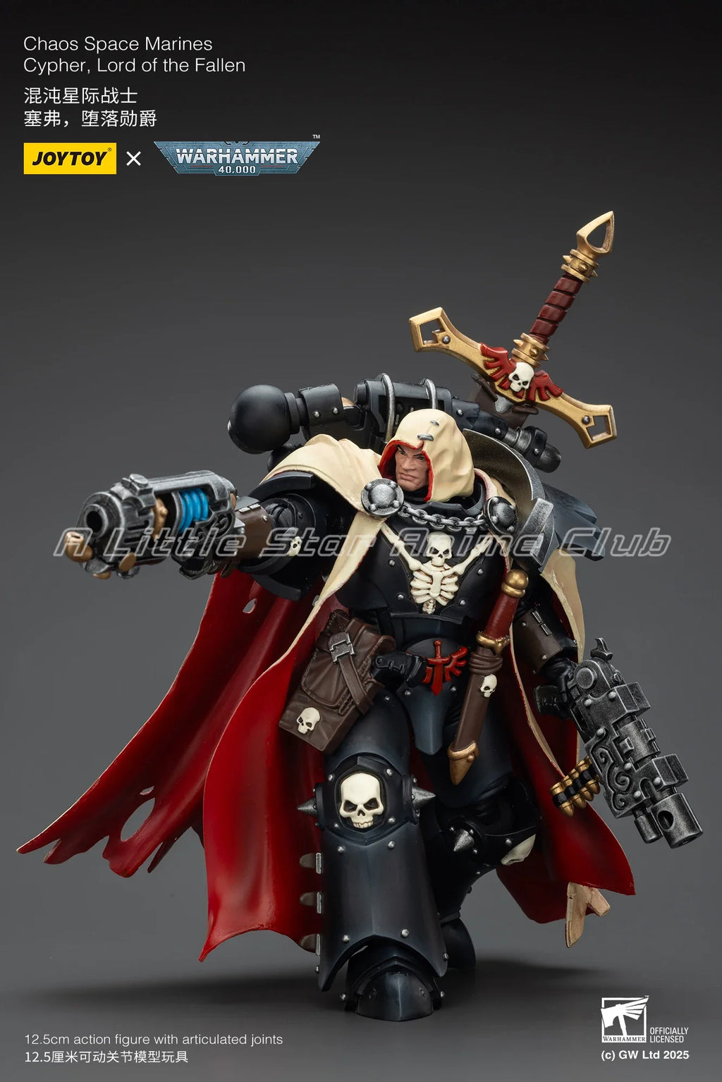 In Stock Original JOYTOY 1/18 Action Figure Warhammer 40000 Chaos Space Marines Cypher Lord of The Fallen Model Toys