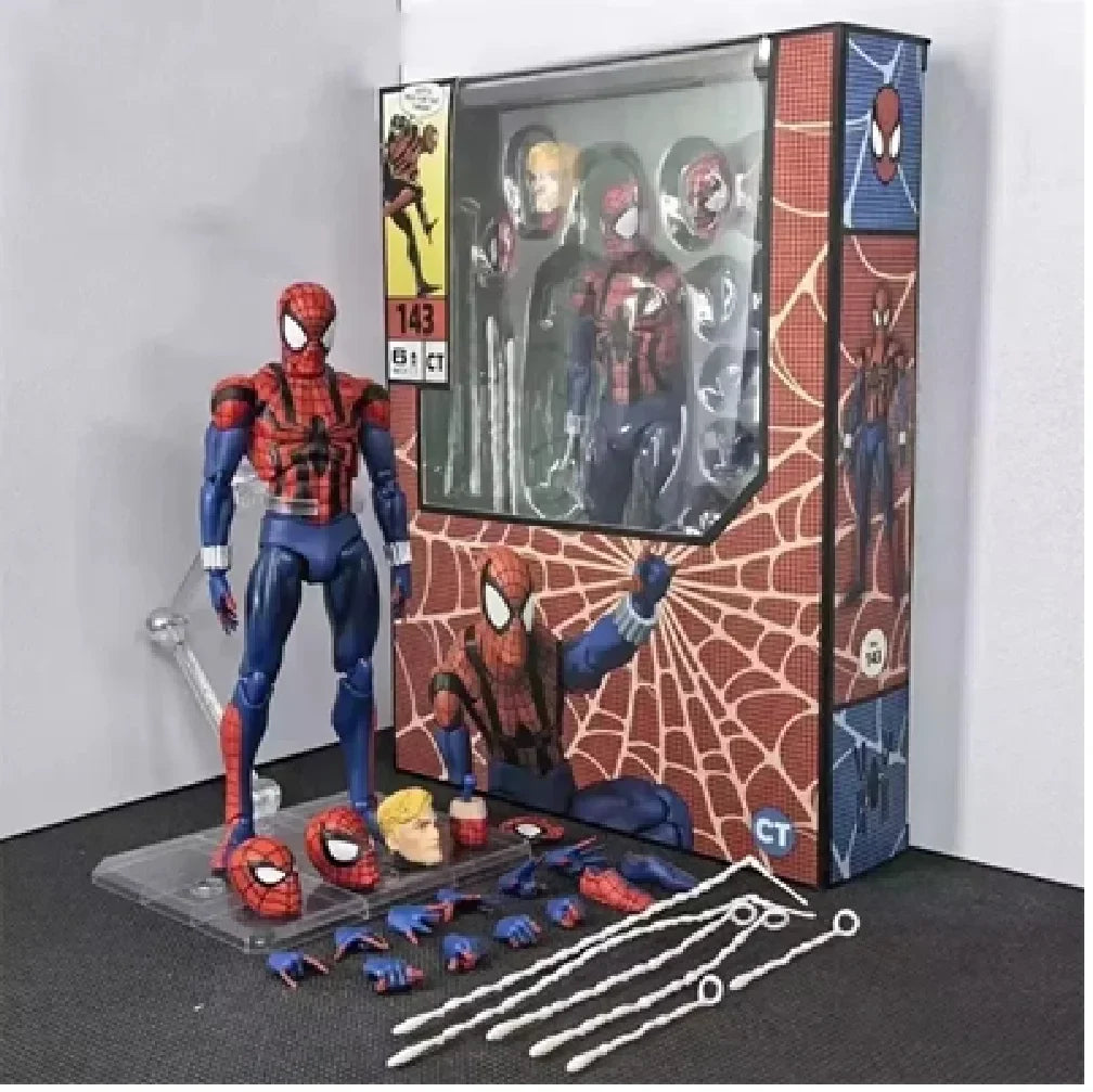 Hot Spider-Man Mafex 185 Action Figure - Ct Toys PVC Statue Collectible Model Anime Character Kids Gift Toy