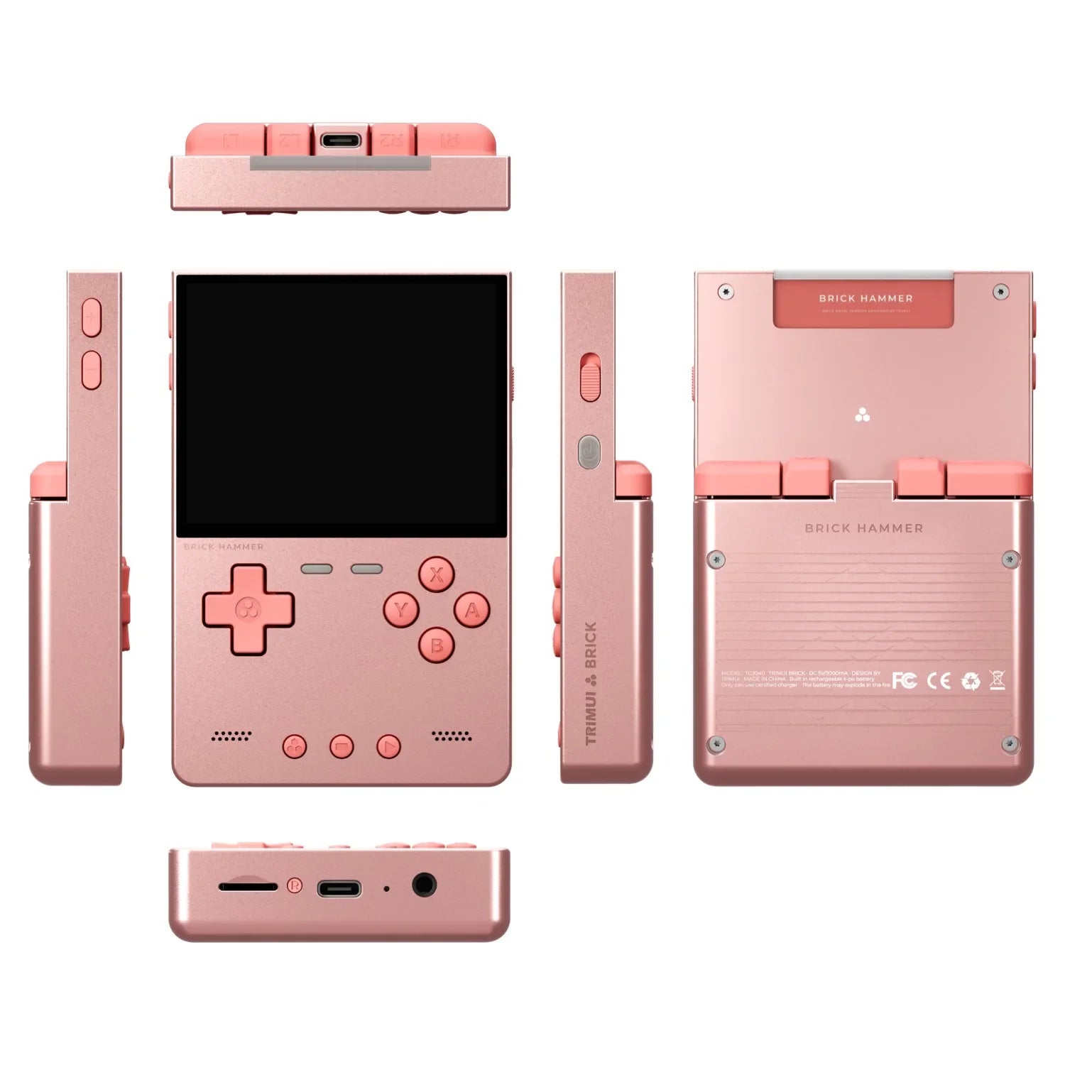 Trimui Brick Hammer Handheld Game Console 3.2 Inch 1024*768 IPS Screen 3000mAh Metal Open Source Retro Game Machine Gifts