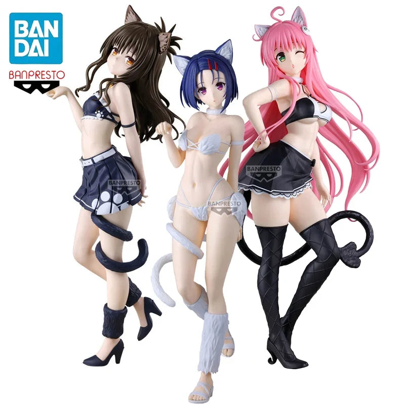 BANPRESTO Nyarons To Love-Ru Darkness Yuuki Mikan Haruna Sairenji Lala Satalin Deviluke PVC 25CM Anime Action Figures Model Toy