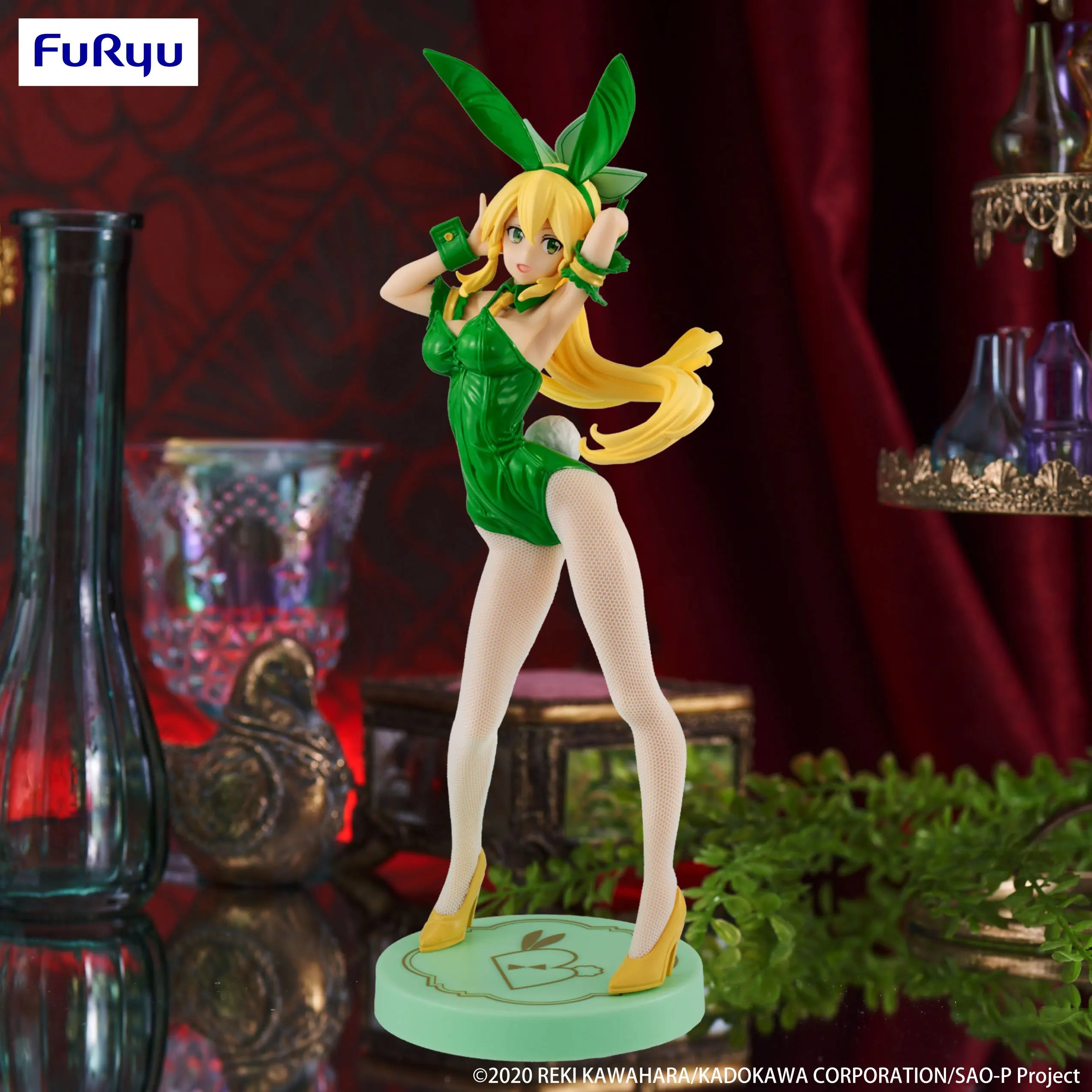 in stock  Furyu Original Sword Art Online BiCute Bunnies Figure -Leafa Sylph Color ver.- Anime Figure Action Figurine PVC Toys
