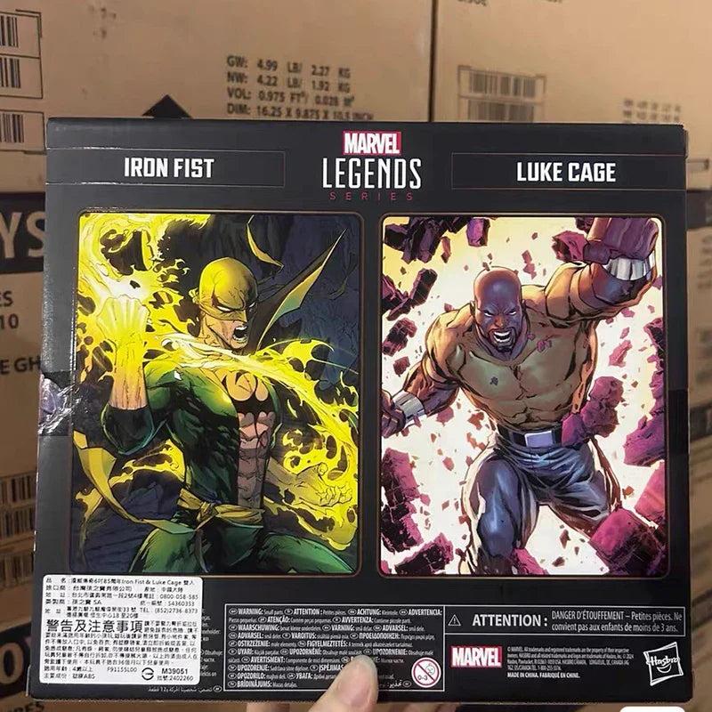 Original Comic version Marvel Legends 85th Anniversary Iron Fist And Luke Cage 1/12 Anime Figure Figurine Retro Collectible Mode