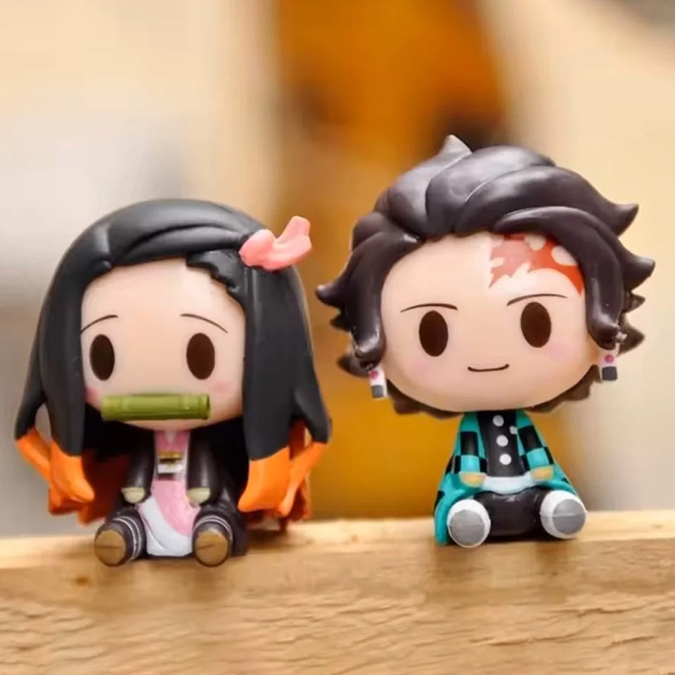 Anime Figure Demon Slayer Figures Kimetsu No Yaiba Doll Tanjiro Zenitsu Figurine Inosuke Warrior Action Figure Model Toys