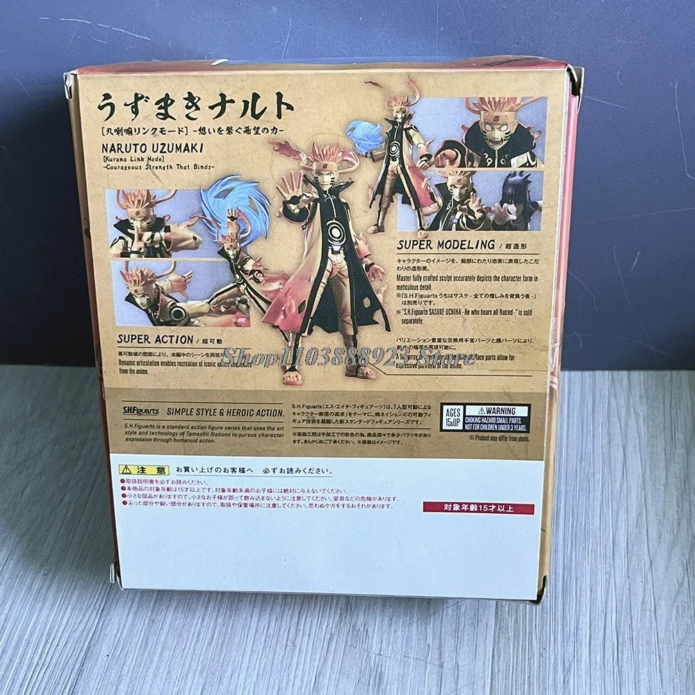 Anime SHF NARUTO UZUMAKI Figure Kurama Link Mode SHFiguarts Action Figure Model Toy Birthday Gifts