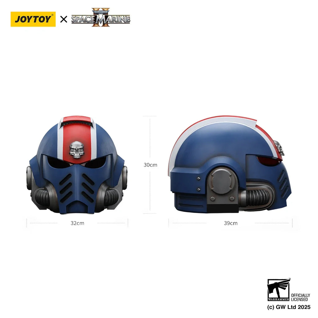 JOYTOY Warhammer 1/1 Action Figures Ultramarines Lieutenant Titus' MKX Helmet & Display Stand