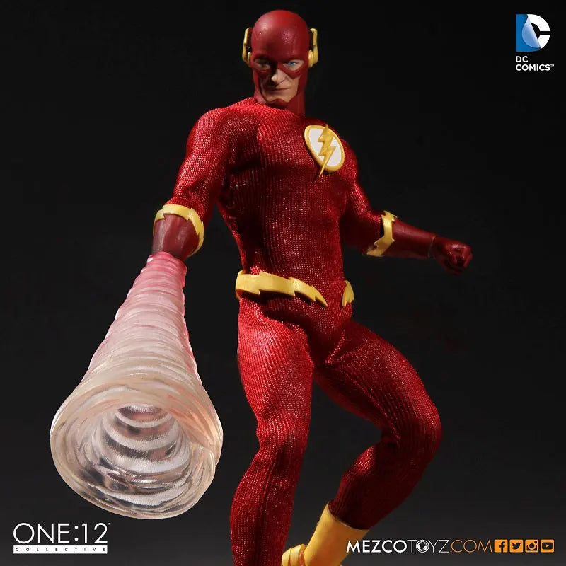 MEZCO TOYZ Original ONE Series The Flash Battle Suit 1/12 Scale Collectible Figure Action Joint Mobility Figure Model Toys