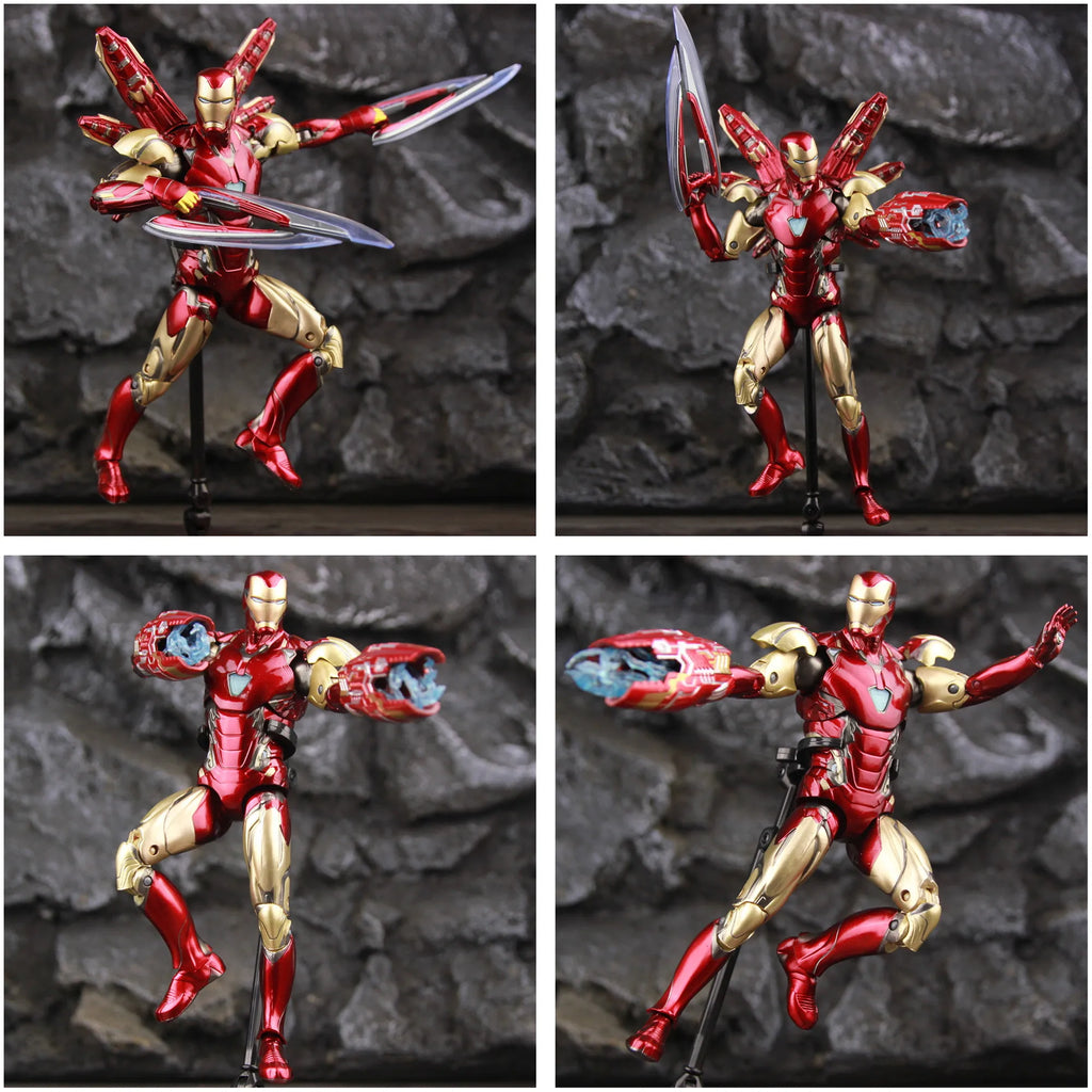 ZD Toys Marvel Iron Man MK85 2.0 LED 7" Action Figure The Infinity SAGA Mark LXXXV 1.0 Mark 85 Hologram Shield Nano Weapons Doll