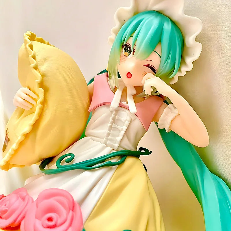 19cm Hatsune Sleeping Beauty Pillow Anime Figure Toy Fairy Tale Princess Girls Computer Case Decoration Desktop Ornament Gift