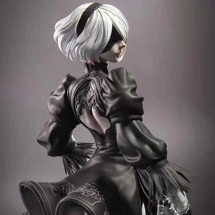 GK Figure White Model High Precision 3D Printing Game Anime Fem 2B Ele Pose Nie R Mechanical Era Collectible Model