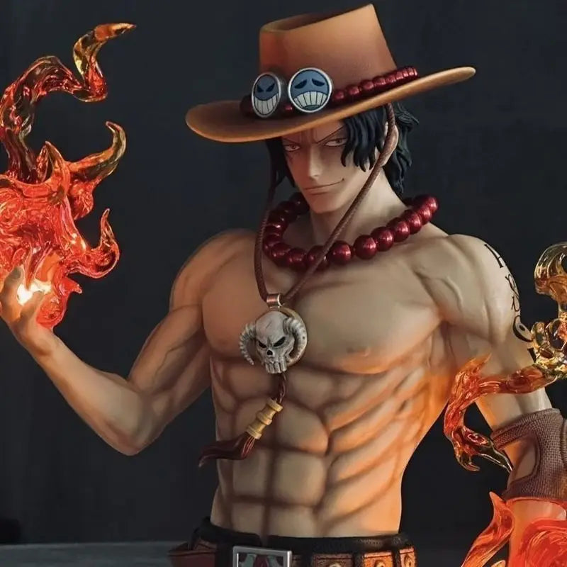 70cm Anime One Piece Dream Ace Super Large Doll Model Hand-Held 3rd Anniversary 1/3 Ace Limited Edition Statue Decorative Toys