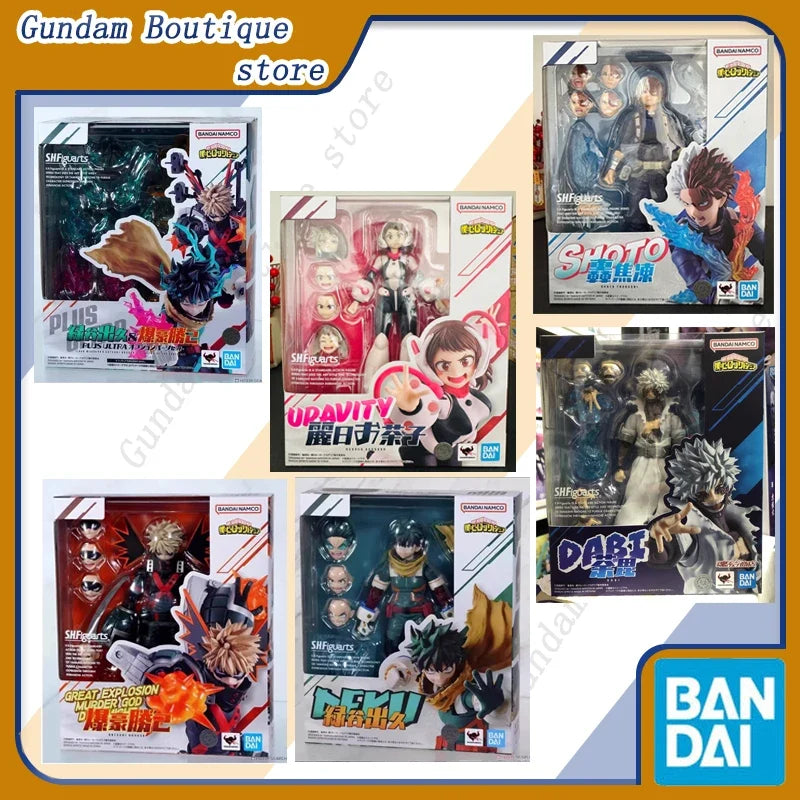 Bandai Genuine SHF My Hero Academia Todoroki Shoto Bakugou Katsuki Ochaco Uraraka Dabi Anime Action Figure Model Toys Gift Kid