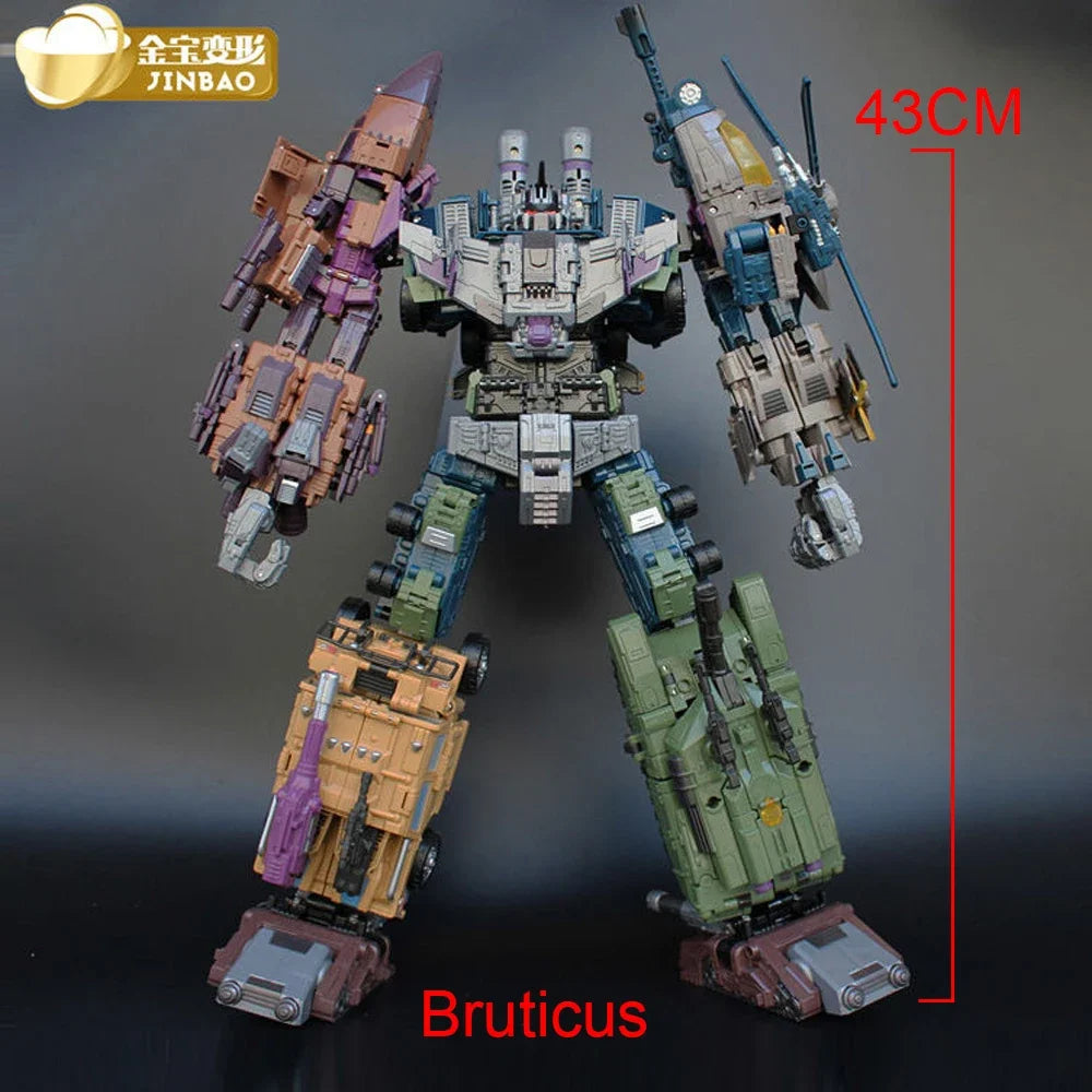 JINBAO Predaking Bruticus Transformation Toys 5IN1 Combiner Robot Model Predacons Rampage Brawl Swindle Onslaught Action Figure