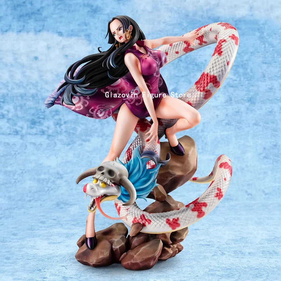 Original Genuine MegaHouse One Piece 27cm Boa Hancock PVC Statue Model Doll Desk Decoration Collectible Toys Christmas Gift
