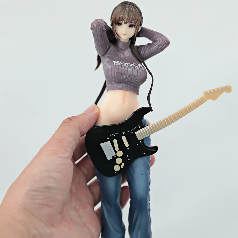 23cm Lovely Hitomio Figure Hitomio Guitar Younger Sister Sexy Girl PVC Action Figure Collectible Model Toys Kid Gift