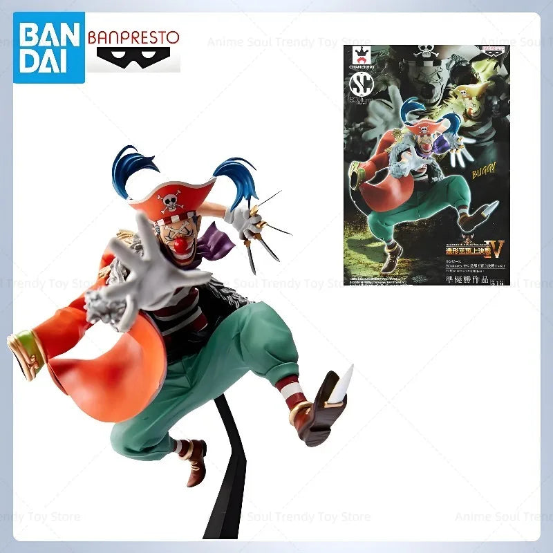 Auf Lager Bandai Original Banpresto ONE PIECE SC Buggy Anime Actionfigur Modellfiguren Spielzeug AS