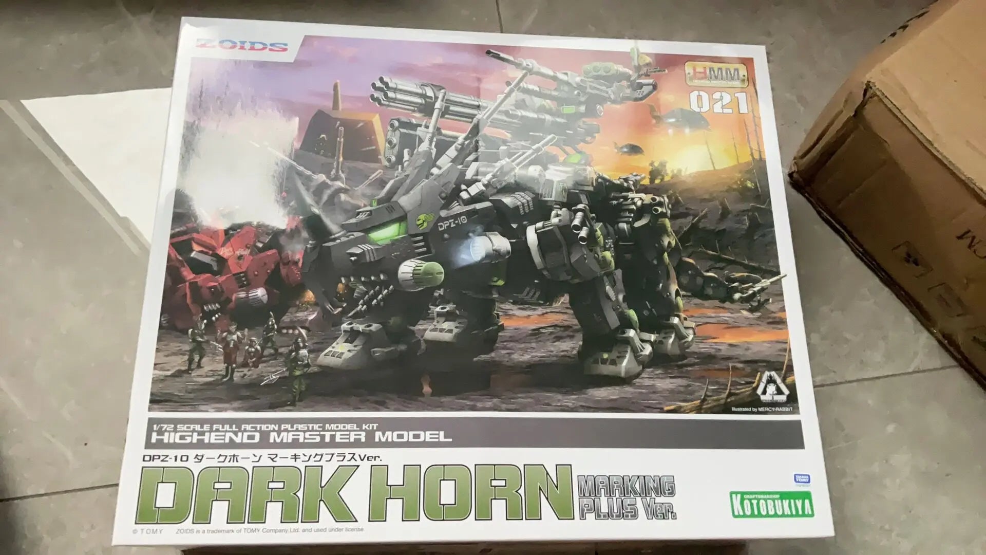 Kotobukiya 1/72 ZOIDS DPZ-10 ZD188 Dark Horn Anime Figure Assembly Model Toy Collection Birthday Gift Robot Ornament