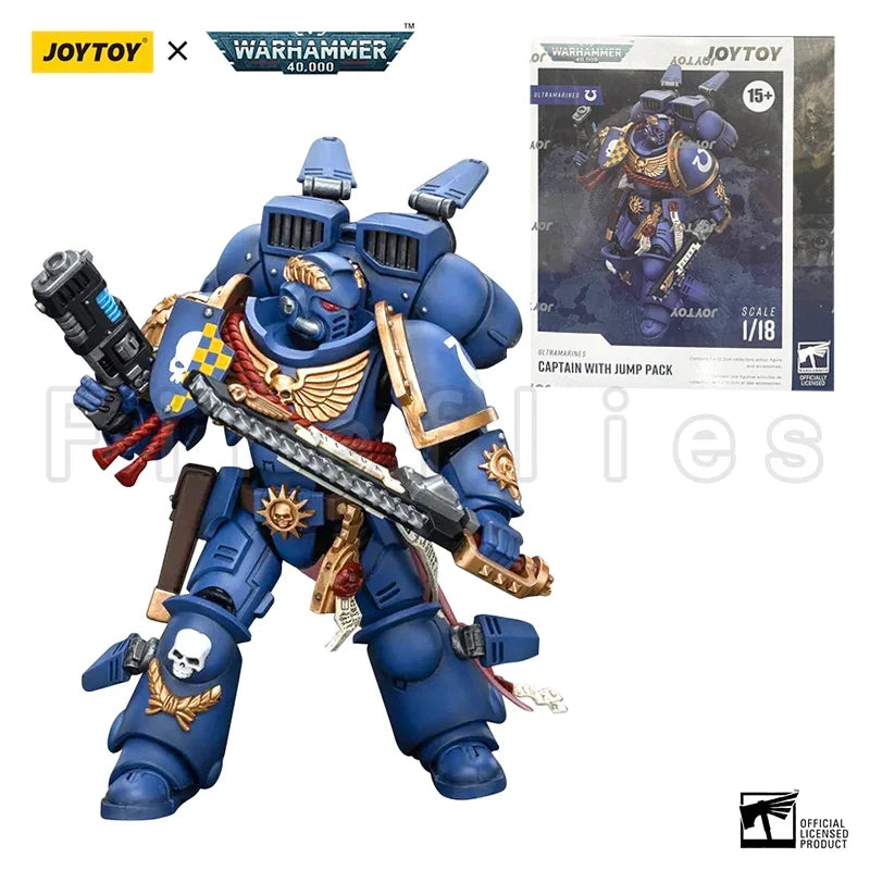 1/18 JOYTOY Action Figure 40K Ultramarines Jump Pack Intercessors Anime Model Toy