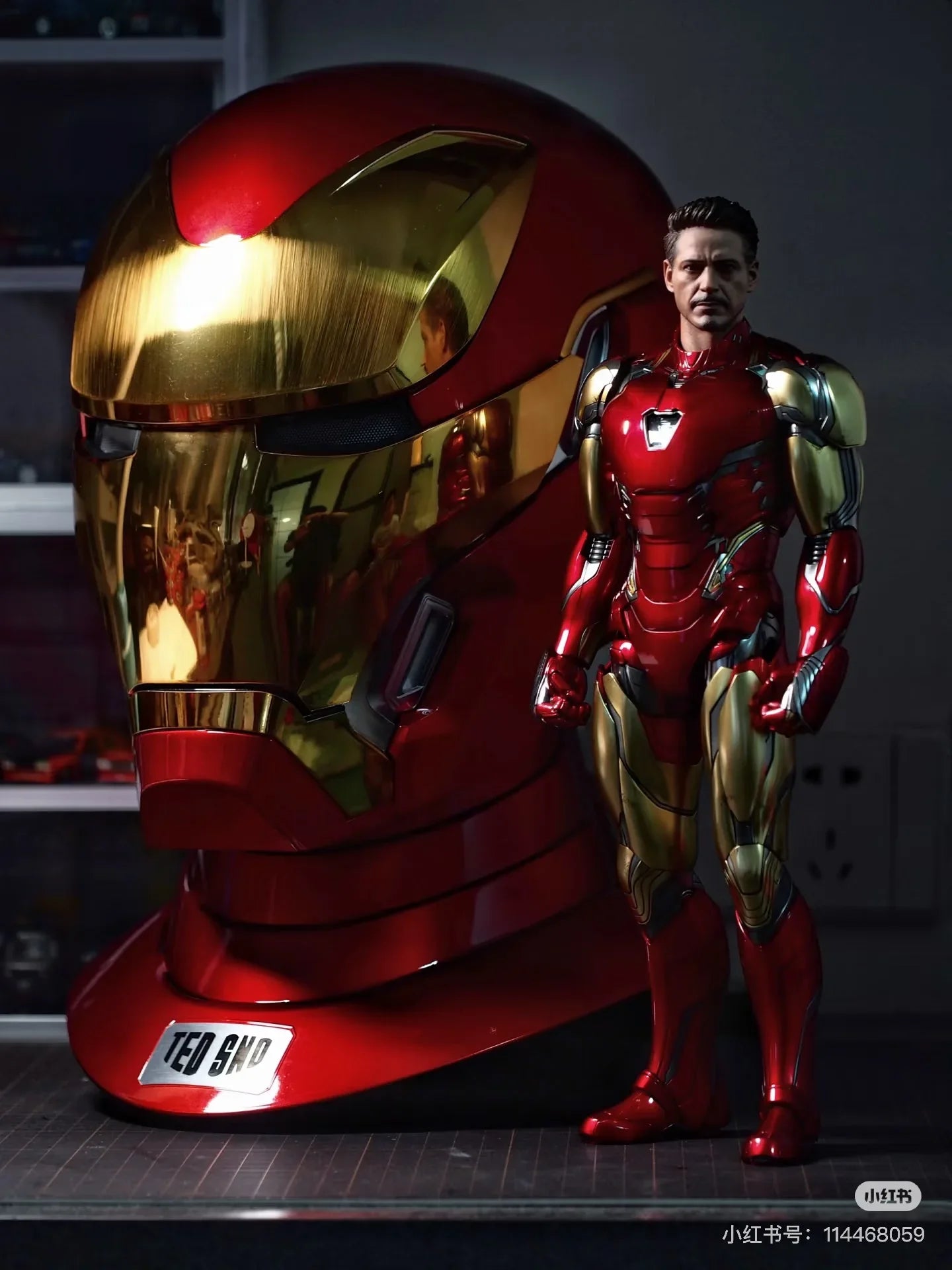 Marvel 1:1 Iron Man Jarvis Mk5 Mk50 Helm Tragbarer automatischer sprachgesteuerter elektrischer Öffnungs- und Schließmechanismus für Kinder Spielzeuggeschenk