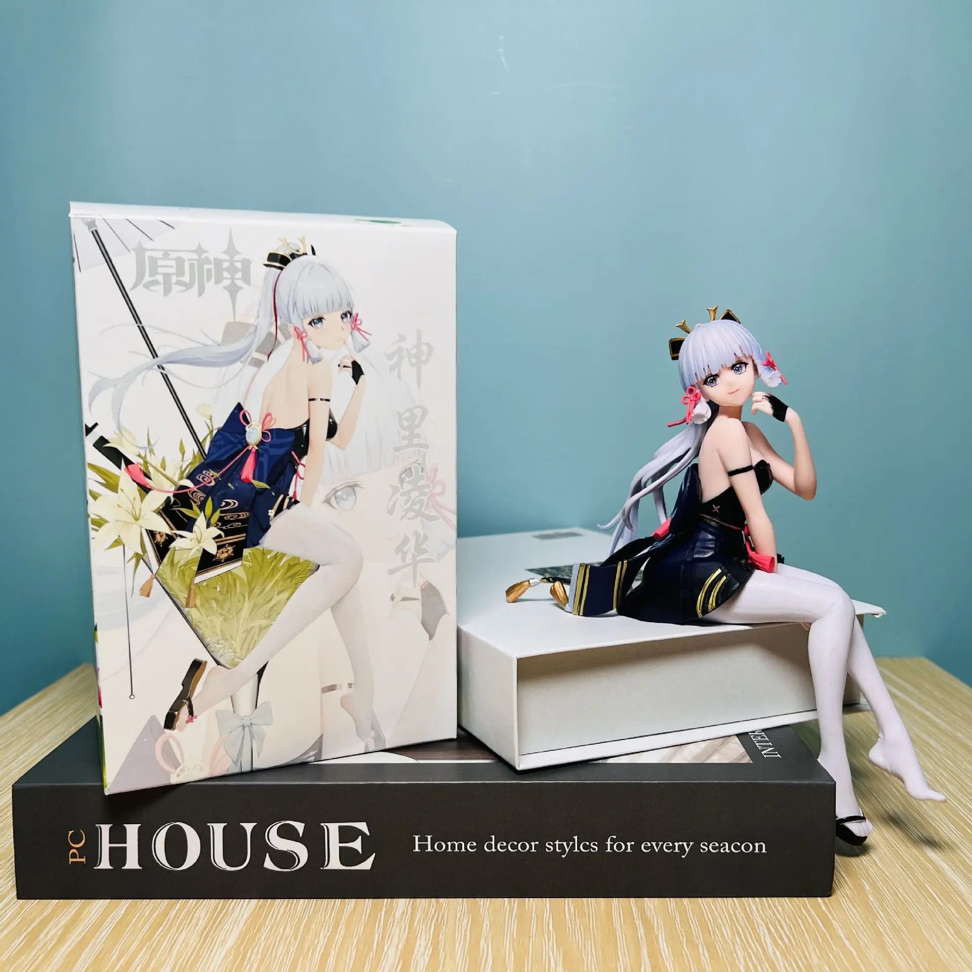18cm Genshin Impact Anime Figure Kamisato Ayaka Sexy Beauty Girl Action Figures Decor Collectible Model Doll Toys Xams Gift