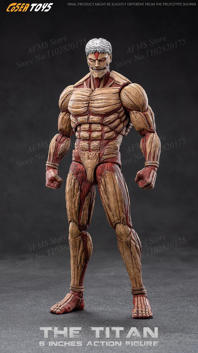 AD-001 AD-003 1/12 Men Soldier The Armored Titan Eren Jaeger Ultra Flexible Joint Body 6Inch Anime Action Figure Body Modle Toys