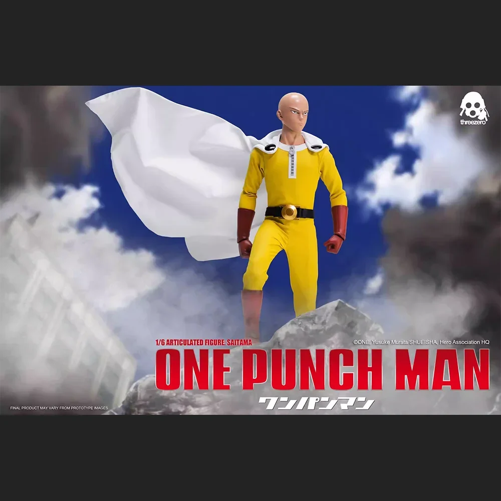 ThreeZero 3Z0026 1/6 One Punch Man Saitama‌‌ Bald Cape Man Action Figure Model Toys 12-inch Collection Scenery Ornaments Gift