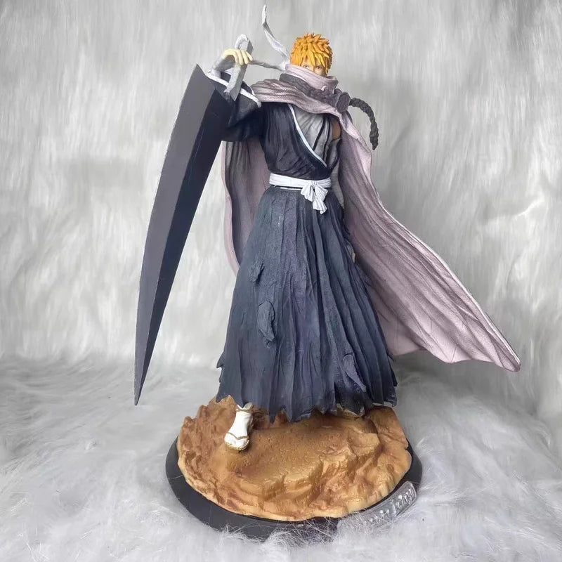Anime Figure Thousand Year Blood Battle Kurosaki Ichigo Voided Moon Cutting Model Mighty Ornament Dollar Statue Boys Gift