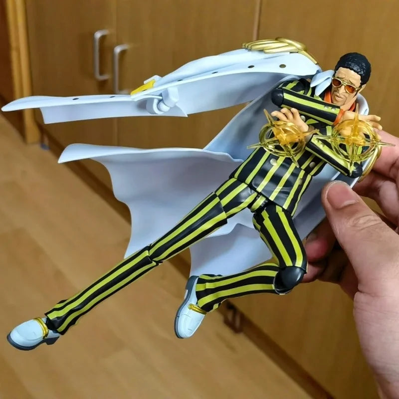 Bandai Original In Stock SHF One Piece Egghead Island Arc Admiral Kizaru Action Figure Anime Figure Desktop Collectible Toy Gift