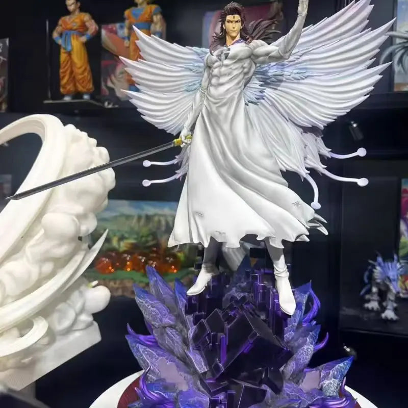 Bleach Blue Aizen Sasuke Butterfly Transformation Anime Action Figure Collectible Model Statue 32cm Tabletop Decoration Gift