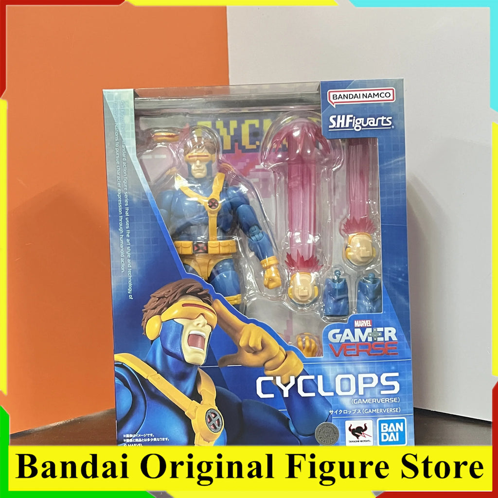 Original BANDAI S.H.Figuarts X-Men Cyclops GAMERVERSE Action Figure Toys PVC Model Collection Anime Joint Figurine Doll Gift
