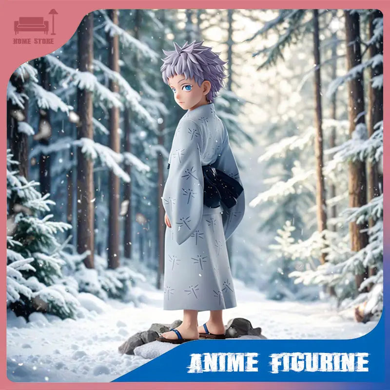 Anime Figurine Jujutsu Kaisen Satoru Gojo Q Version Action Doll Cute Anime Desktop Ornament PVC Model Statue Collection Toy Gift