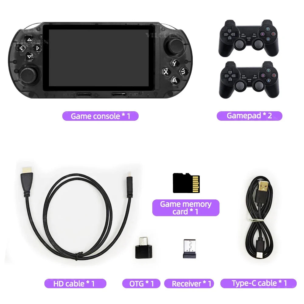 VILCORN SF3000 HD Handheld Game Console for PS1 GBA SNES MAME Retro Emulator 4.5 inch FHD Portable Gaming Machine Christmas Gift