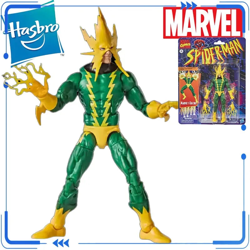 Original Hasbro Marvel Legends Spider-Man Carded Figur Electro Lightning Man 6-Zoll Actionfigur Spielzeug für Jungen Mädchen Geschenkmodell