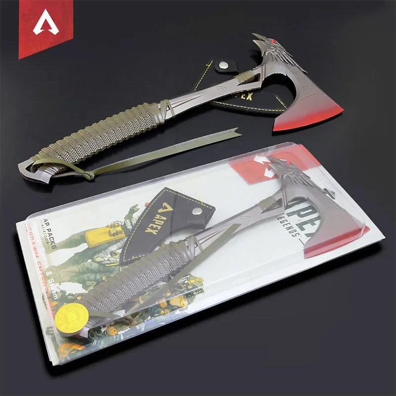30cm Apex Game Peripheral Weapon Model Heirloom Raven's Bite Axe Toy Sword Cosplay Metal Safe Blunt Unedged Boys Gifts Collects