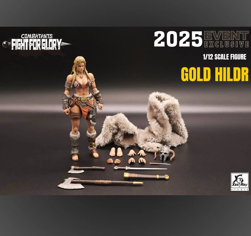 Pre-sale 1/12 XesRay Fight for Glory Action Figure Combatants 2025 Event Exclusive Gold Hildr Anime Model   Children Toys Gifts