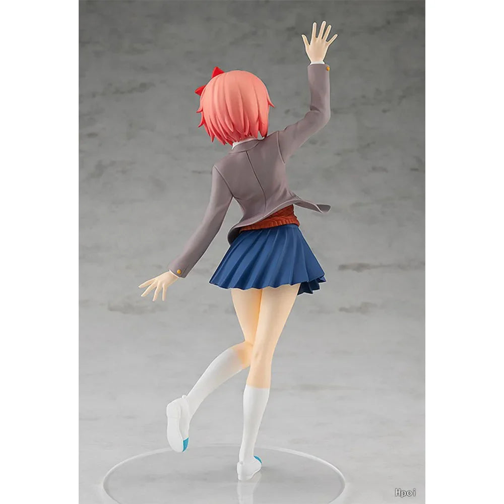 18CM Anime Game Doki Doki Literature Club Sayori Figure Cute Girl Animation Model Toys Gifts Collection Decoration Ornaments PVC