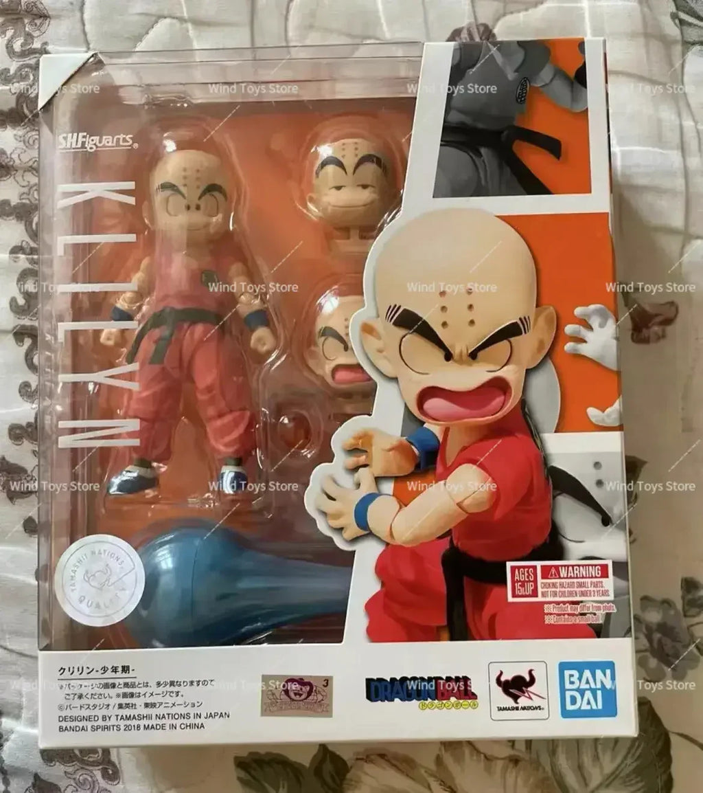 100% Original Bandai Dragon Ball Sh Figuarts Shf Klilyn Krillin Action Figures Anime Model Toys Figura Pvc Gifts in Stock