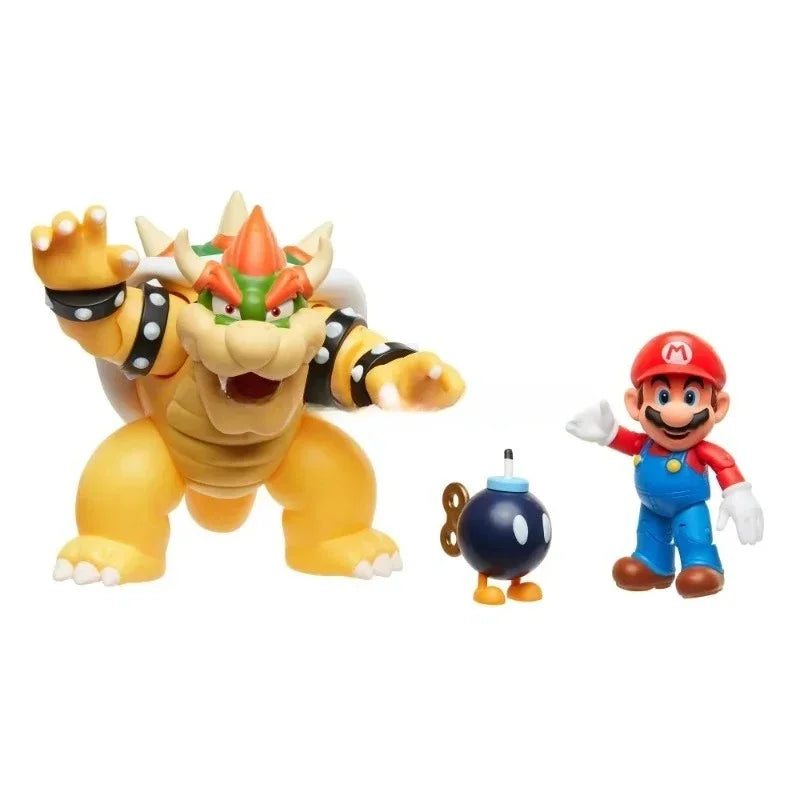 Jakks Original Super Mario Flash Game Anime Figure Model Lava Battle Bowser Bomber Suit Figure Model Collection Toy Gift