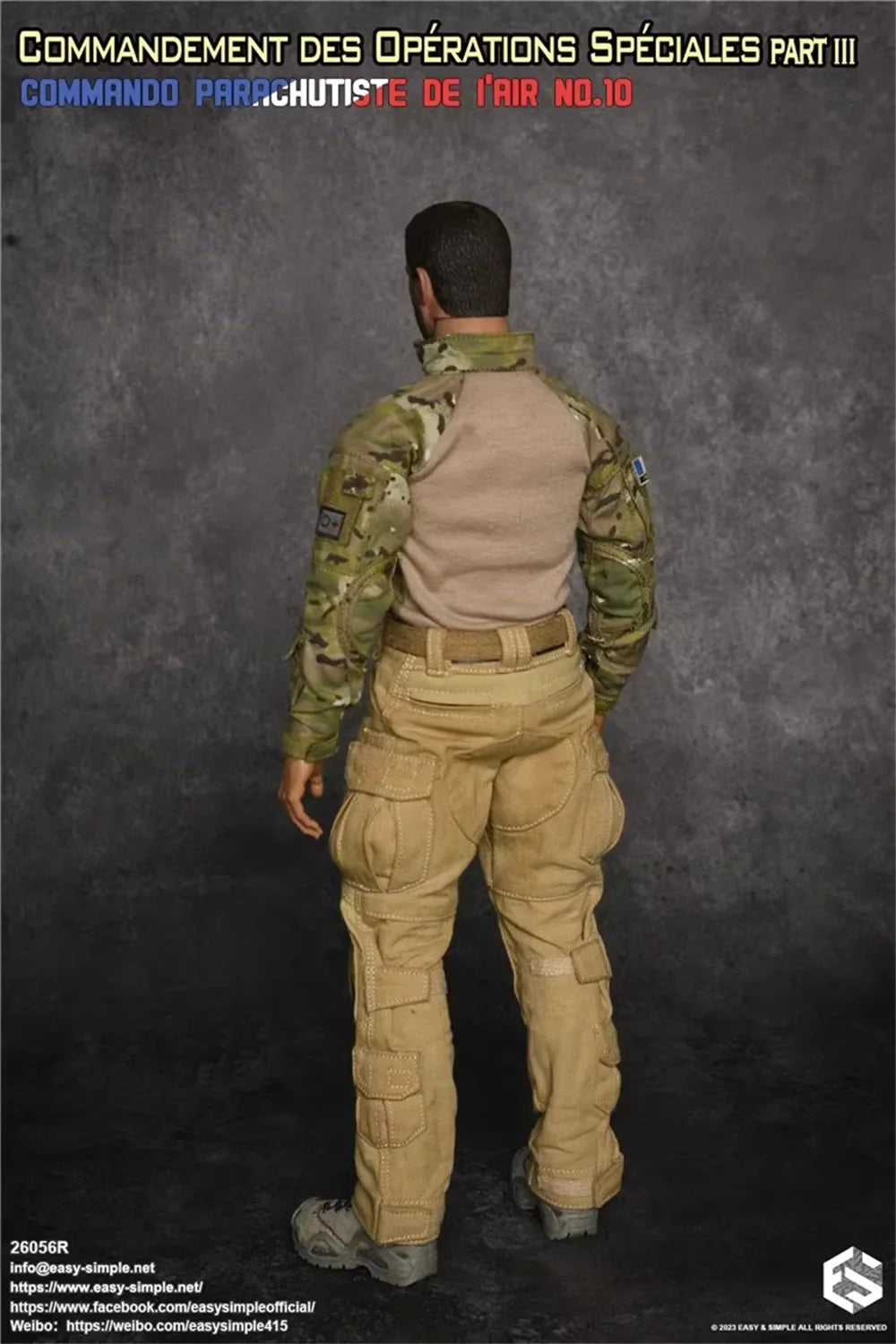 1/6 Easy&Simple ES 26056R Commandement Des Operations Part III Commando Parachutiste Soldier Moveable Action Figure For Collect