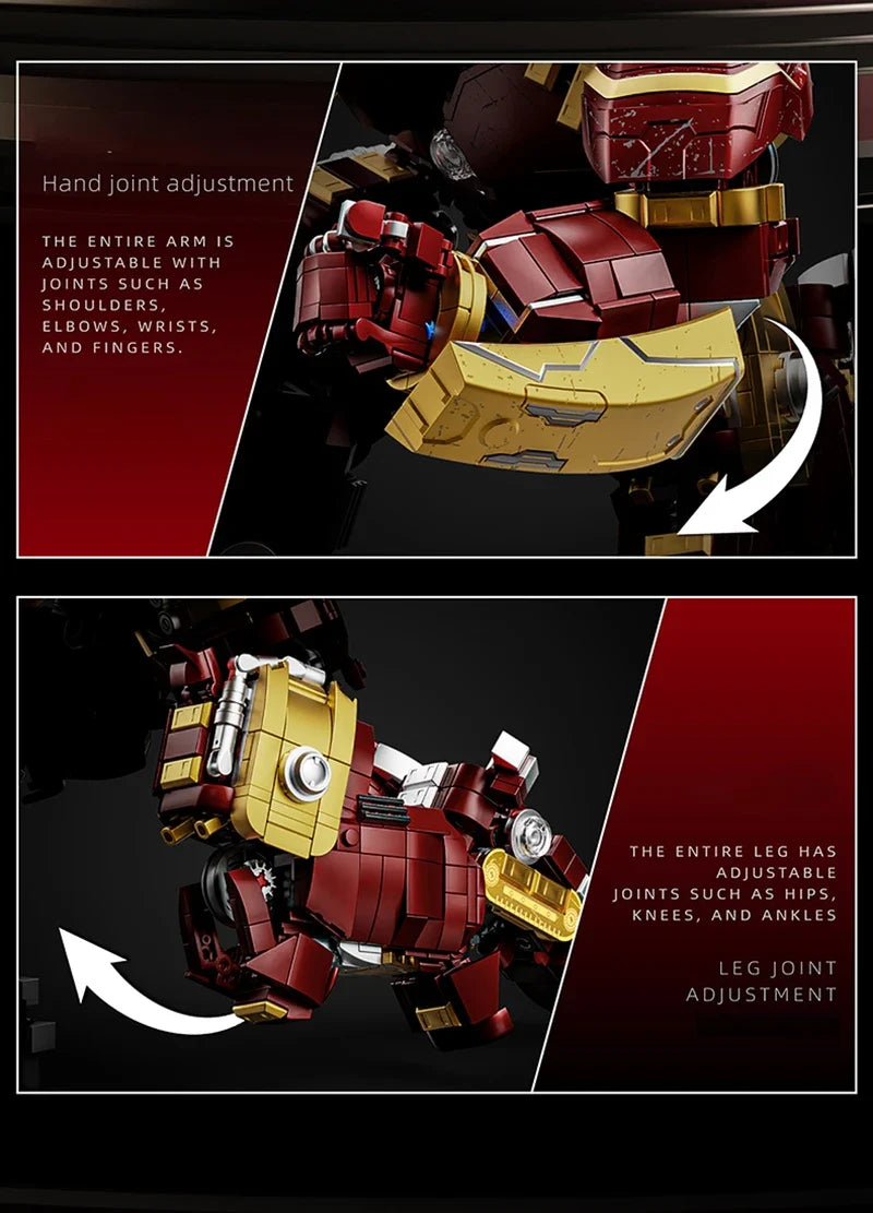 2700+pcs Iron Heroes Blocks Action Figures Mark Building Sets Buster Mech DIY Brick Collectible Toys for Boys Adult Kids Gifts