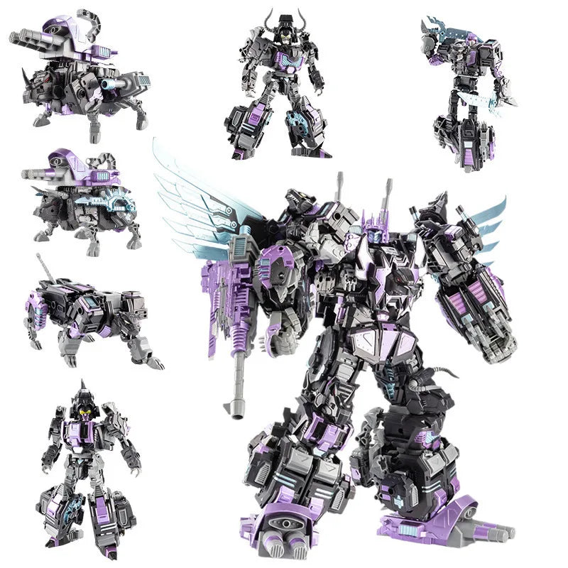 6IN1 JINBAO MMC Predaking Nero Rex Black Ver G1 Transformation Action Figure KO Movie Model Combiner Deformation Car Robot Toys