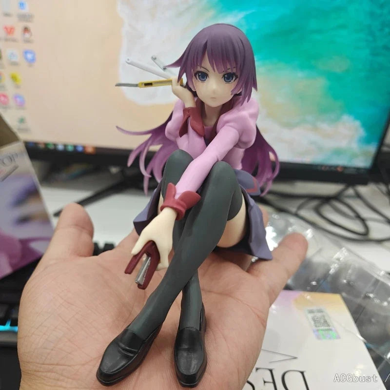 In Stock Monogatari Series Senjougahara Hitagi Anime Figure Bakemonogatari Action PVC Original TAITO Collection Model Toys