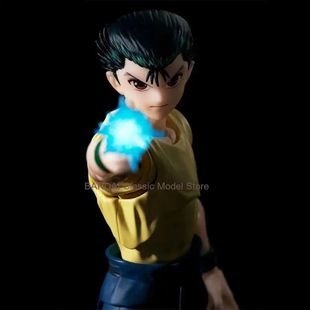 Original Bandai S.H.Figuarts SHF Yu Yu Hakusho YUSUKE URAMESHI Figure Finished Model kit  Anime full Action Toy Gift for kid set